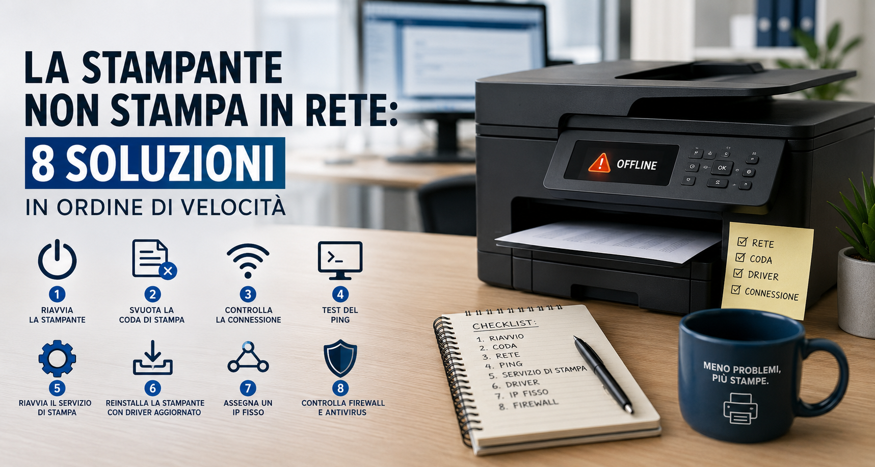 Stampante di rete ufficio non stampa soluzioni