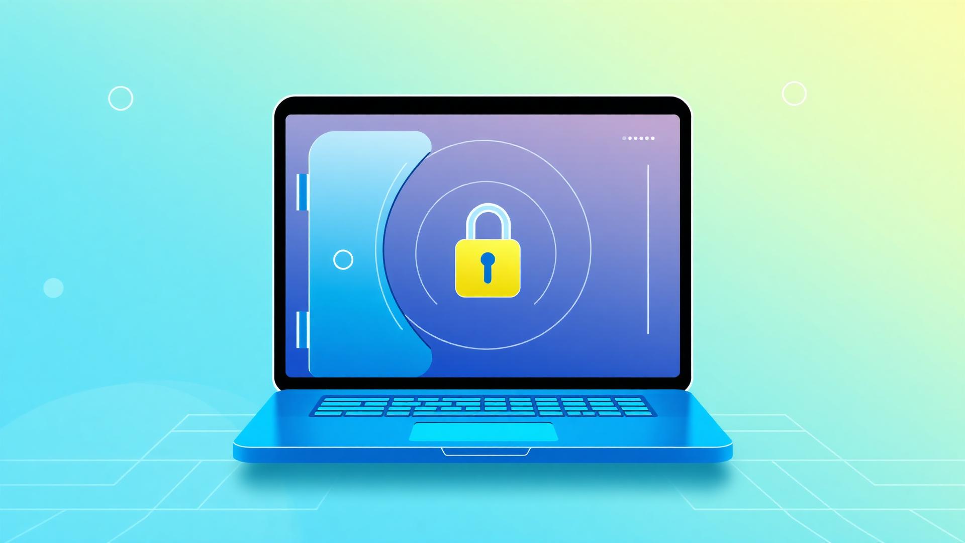 Gestione password aziendali con password manager: cassaforte digitale su laptop